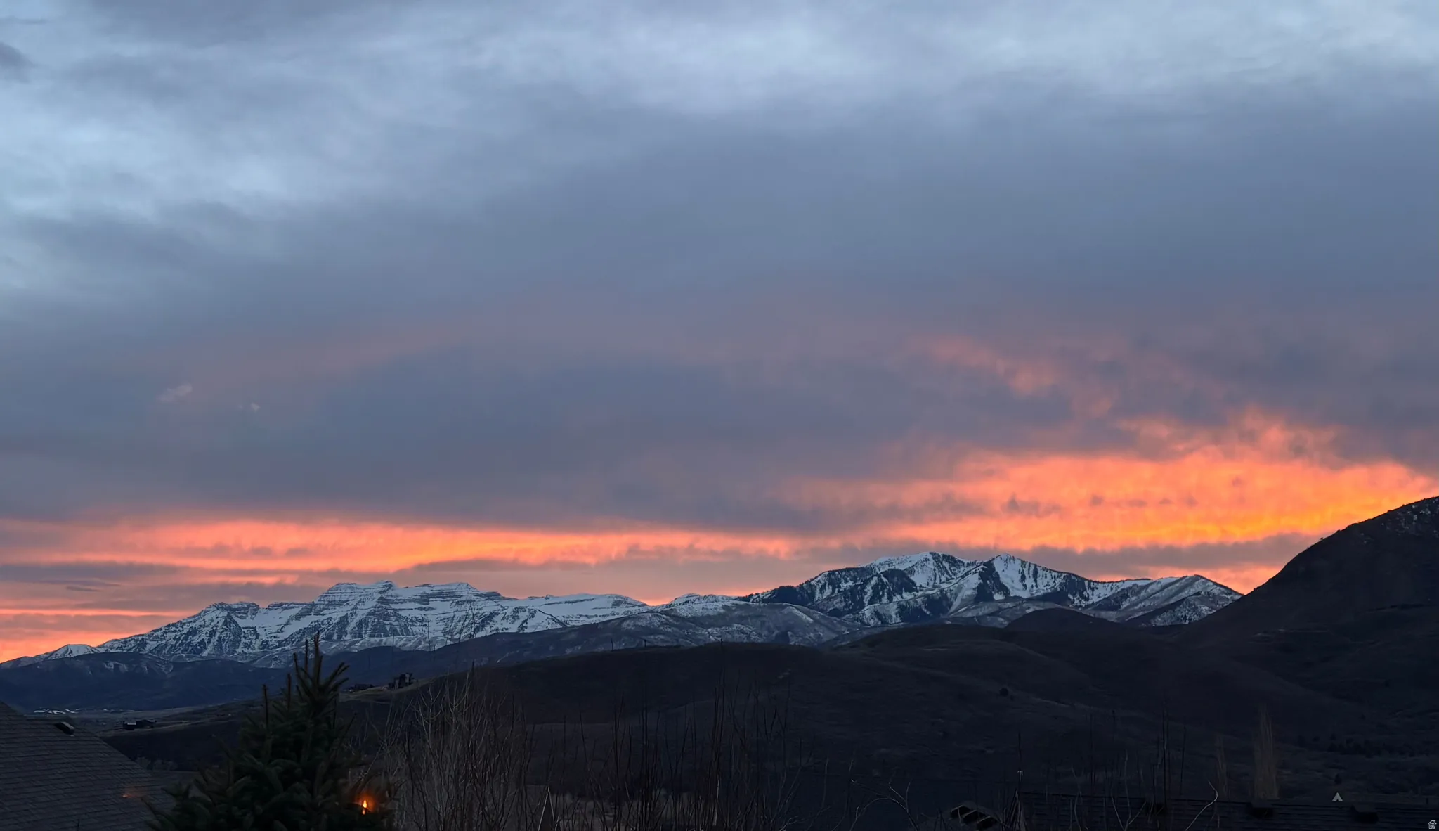 Sunset view from the deck