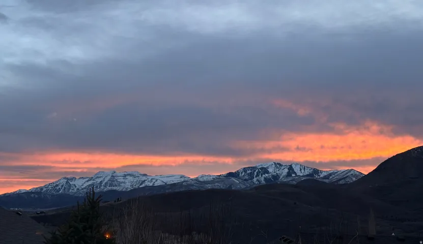 Sunset view from the deck