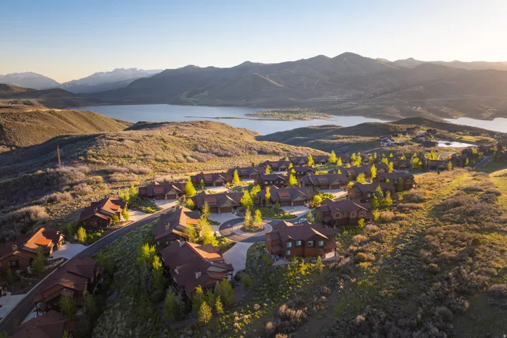 Expansive residential community set into a mountainous landscape