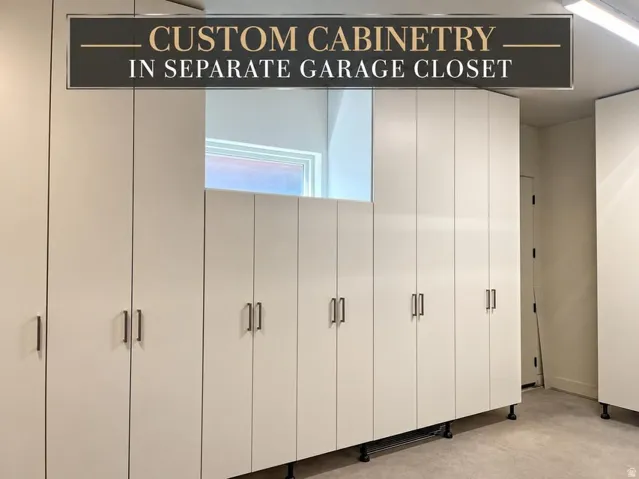 Custom cabinetry with contemporary hardware