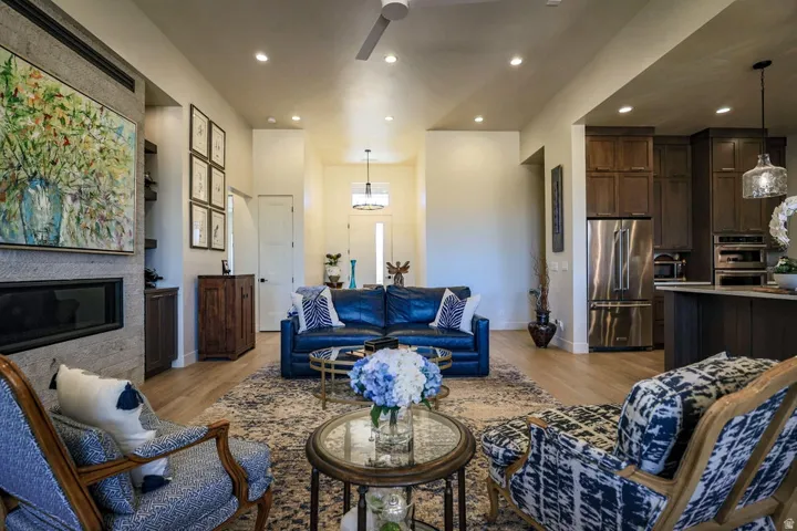 Recessed lighting and ceiling fan