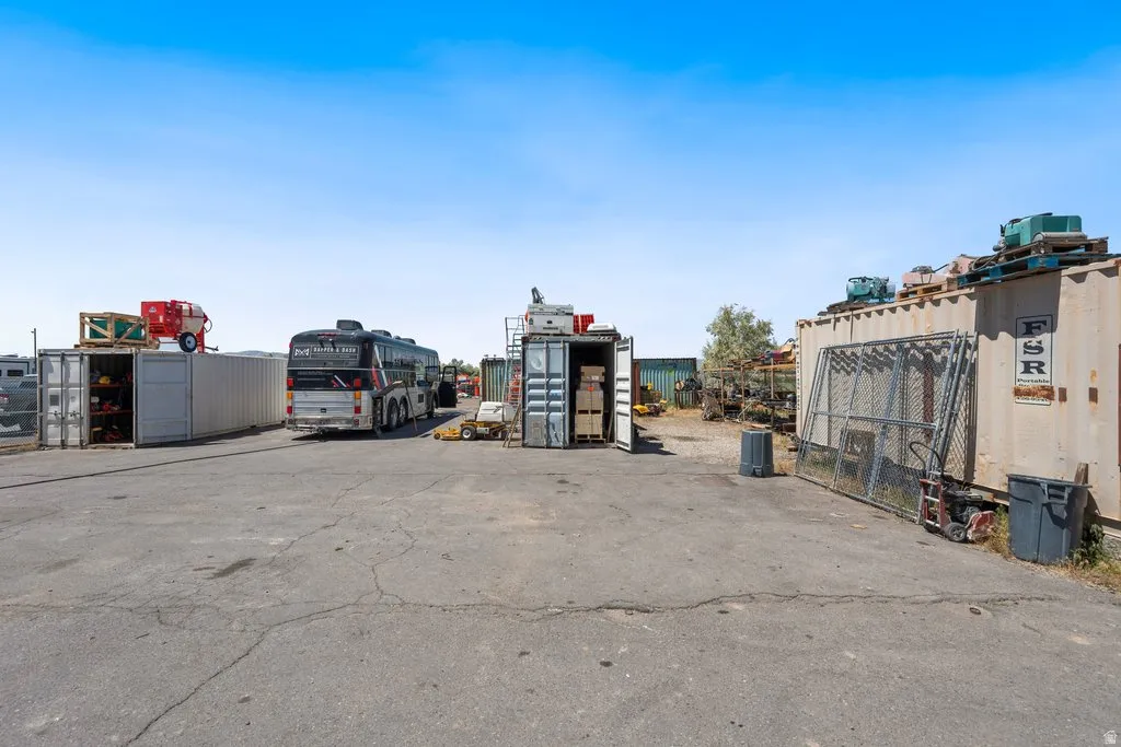 Expansive paved lot offering substantial outdoor storage capacity