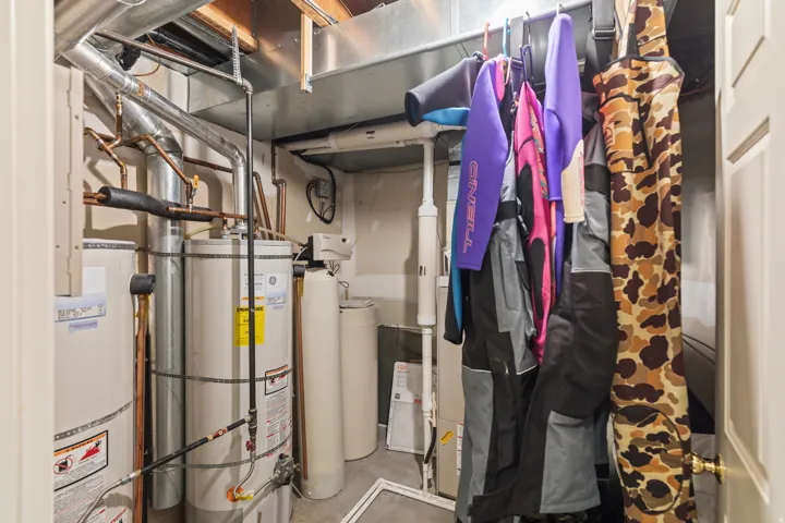 Utility room with gas water heater