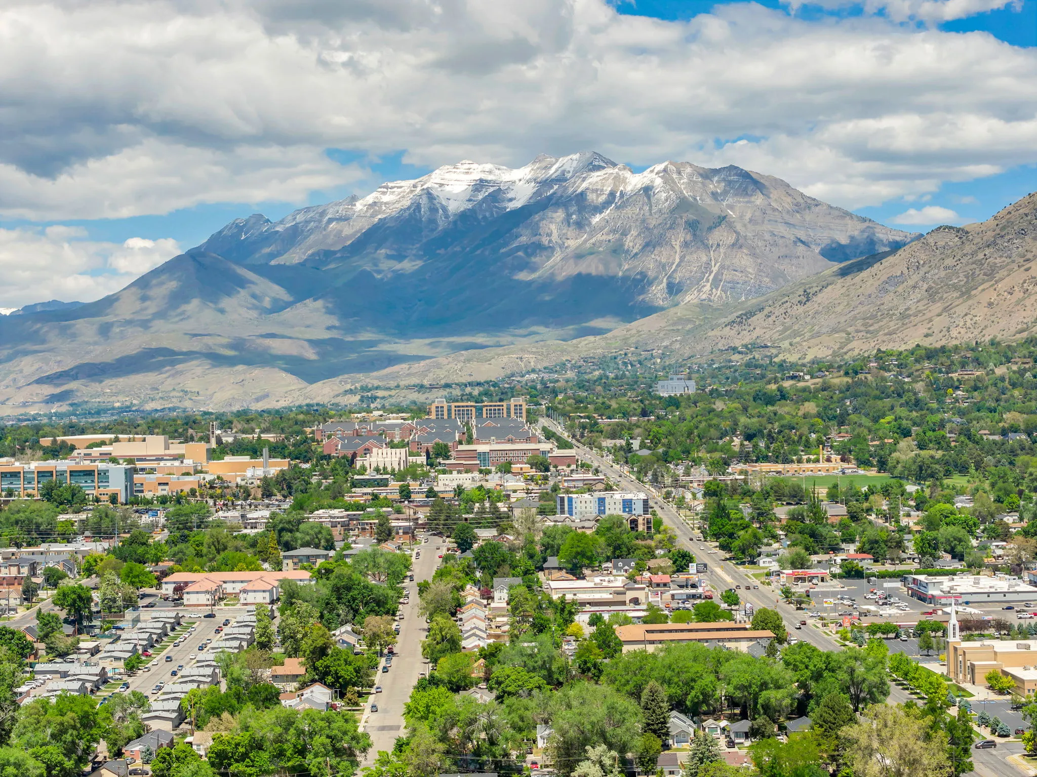 Aerial view showing BYU