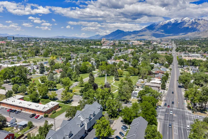 Aerial view showing BYU
