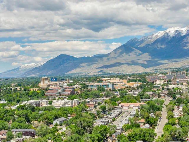 Aerial view showing BYU