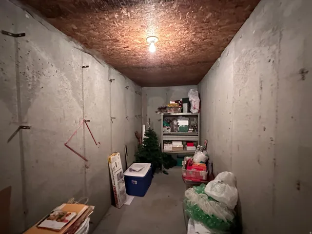 Basement cold storage room.
