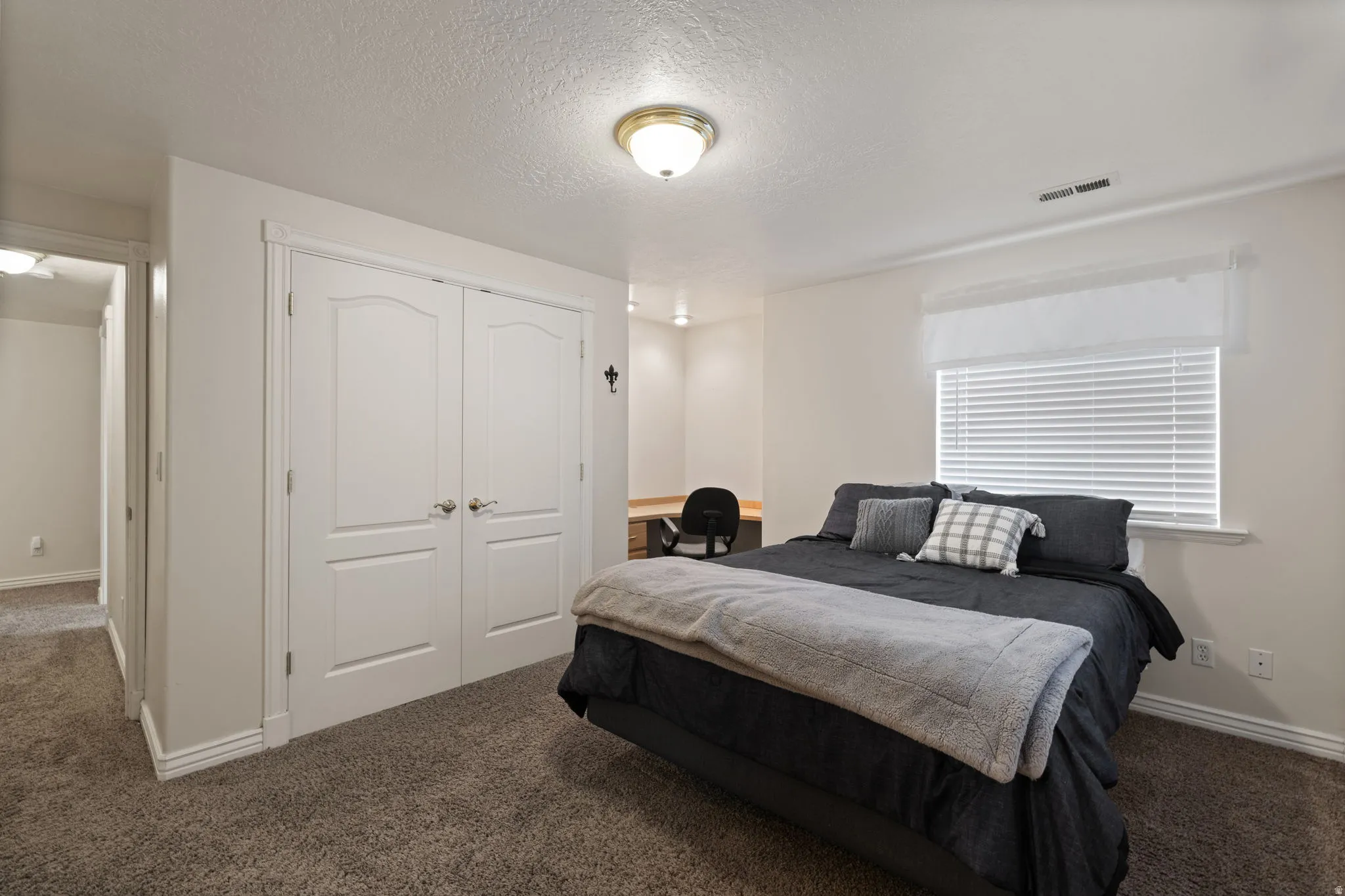 Basement bedroom number 2, with large closet and Jack & Jill bathroom