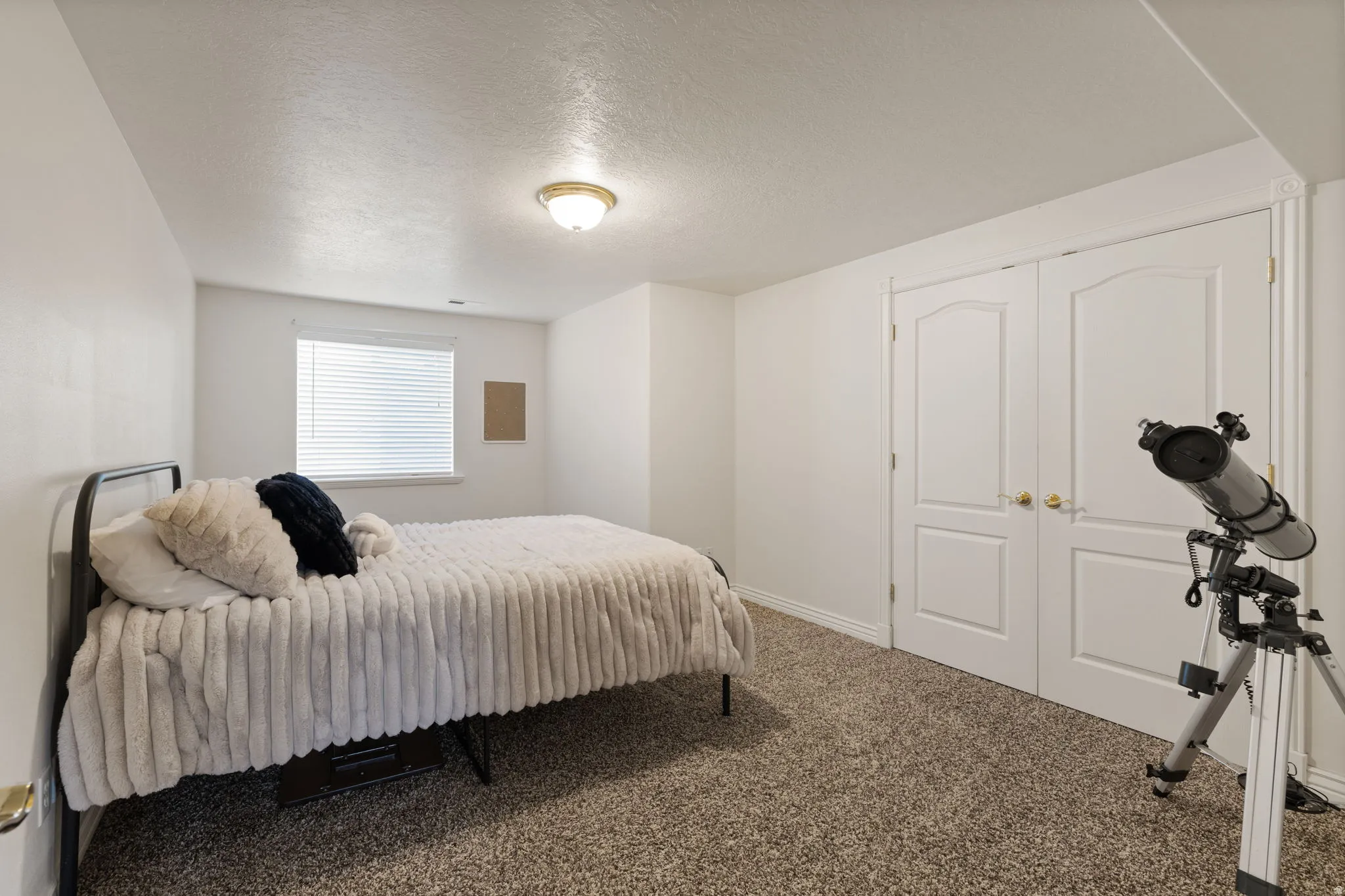 Basement bedroom number 1, with large closet