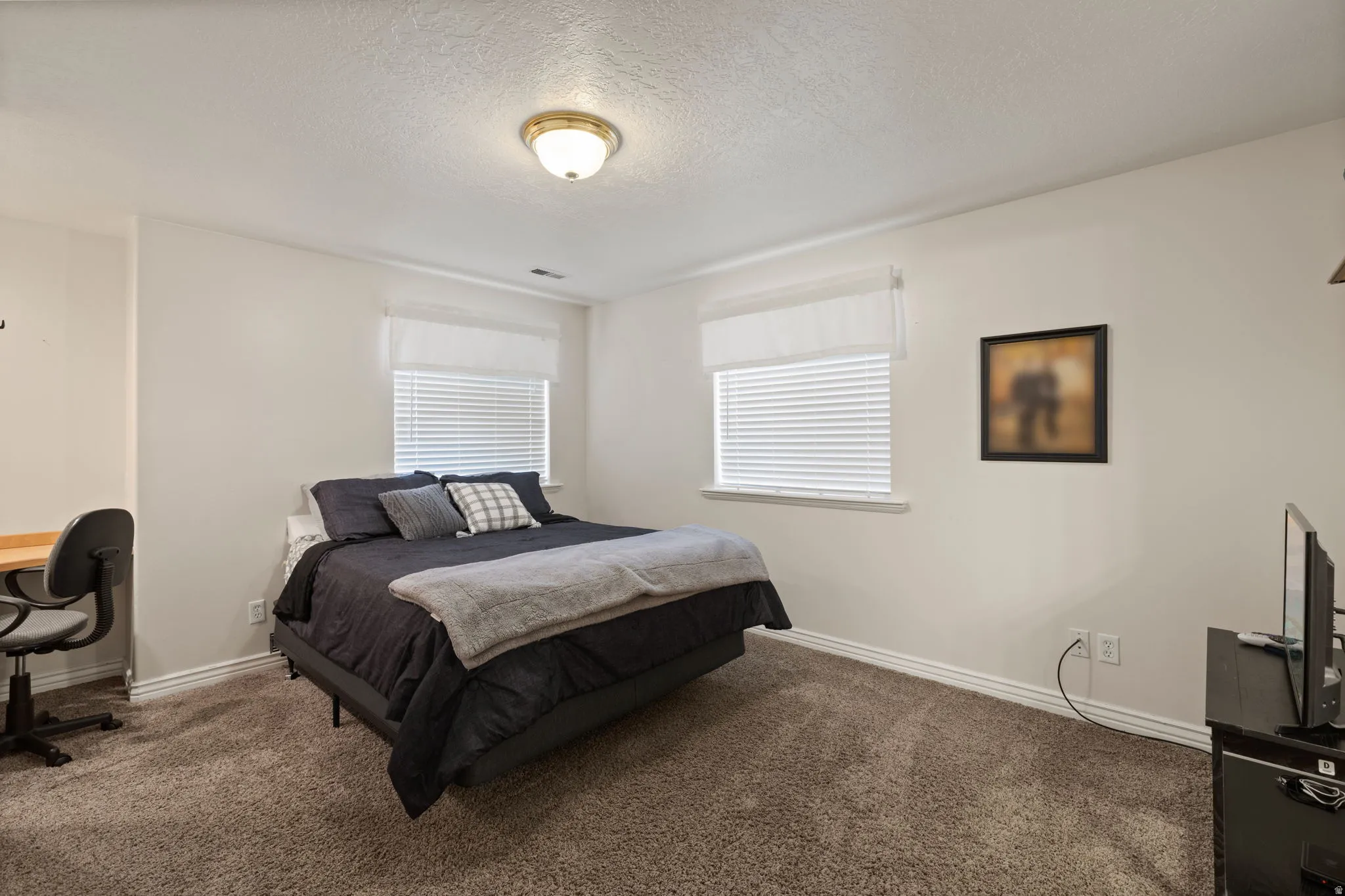 Basement bedroom number 2, with large closet and Jack & Jill bathroom