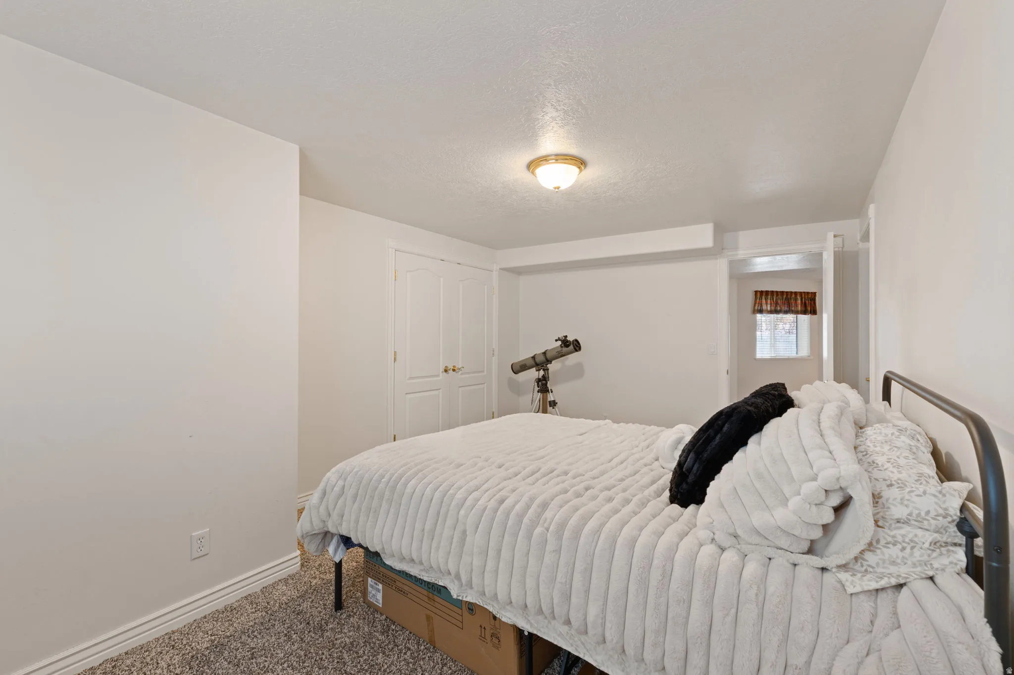 Basement bedroom number 1, with large closet