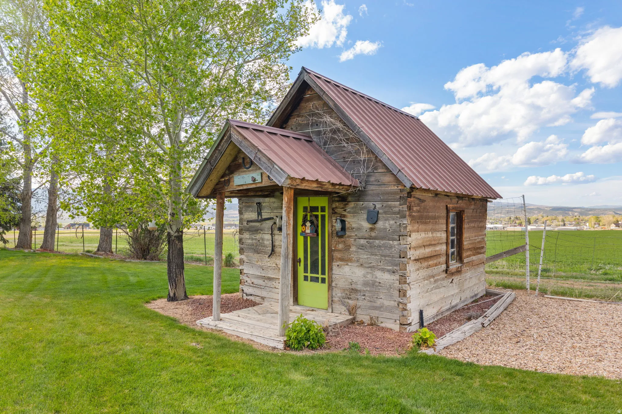 Rustic cabin potting shed