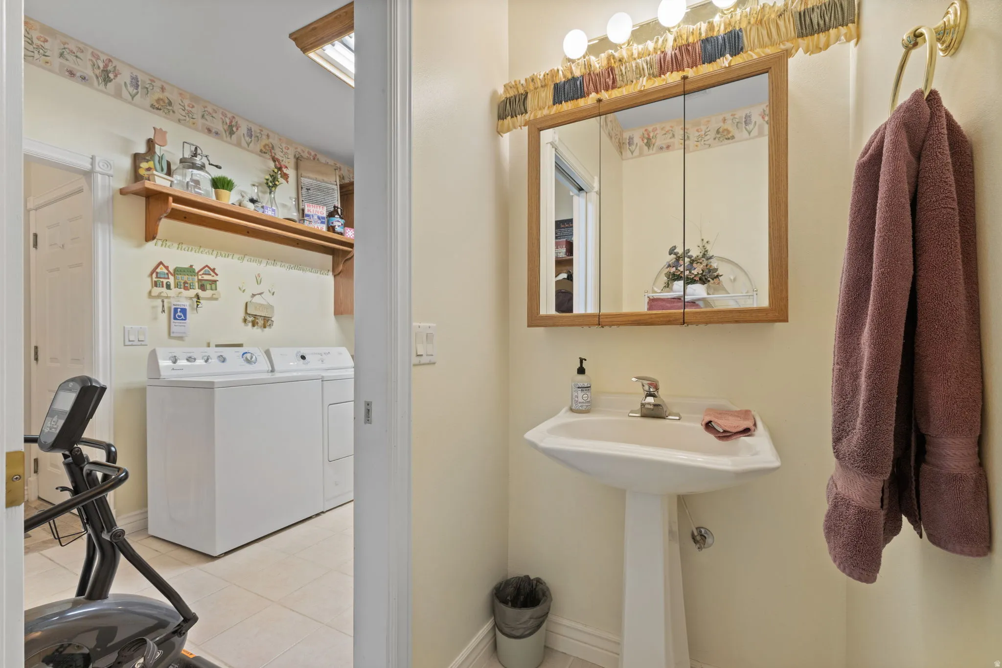 Half-bath off from laundry room