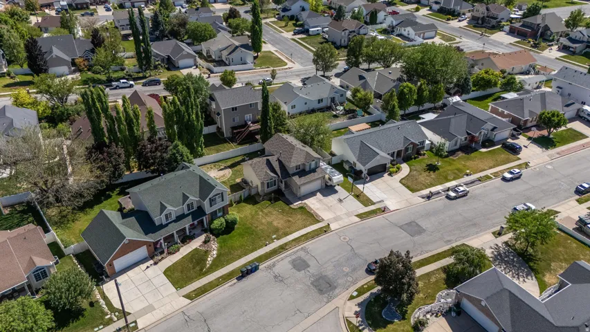 Suburban neighborhood featuring varied architectural styles