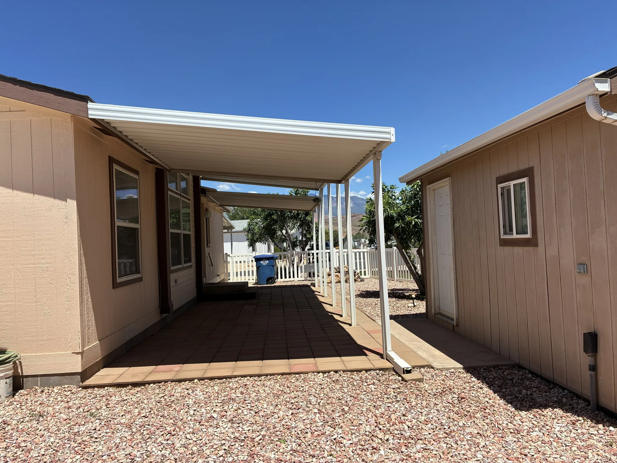 Covered patio area