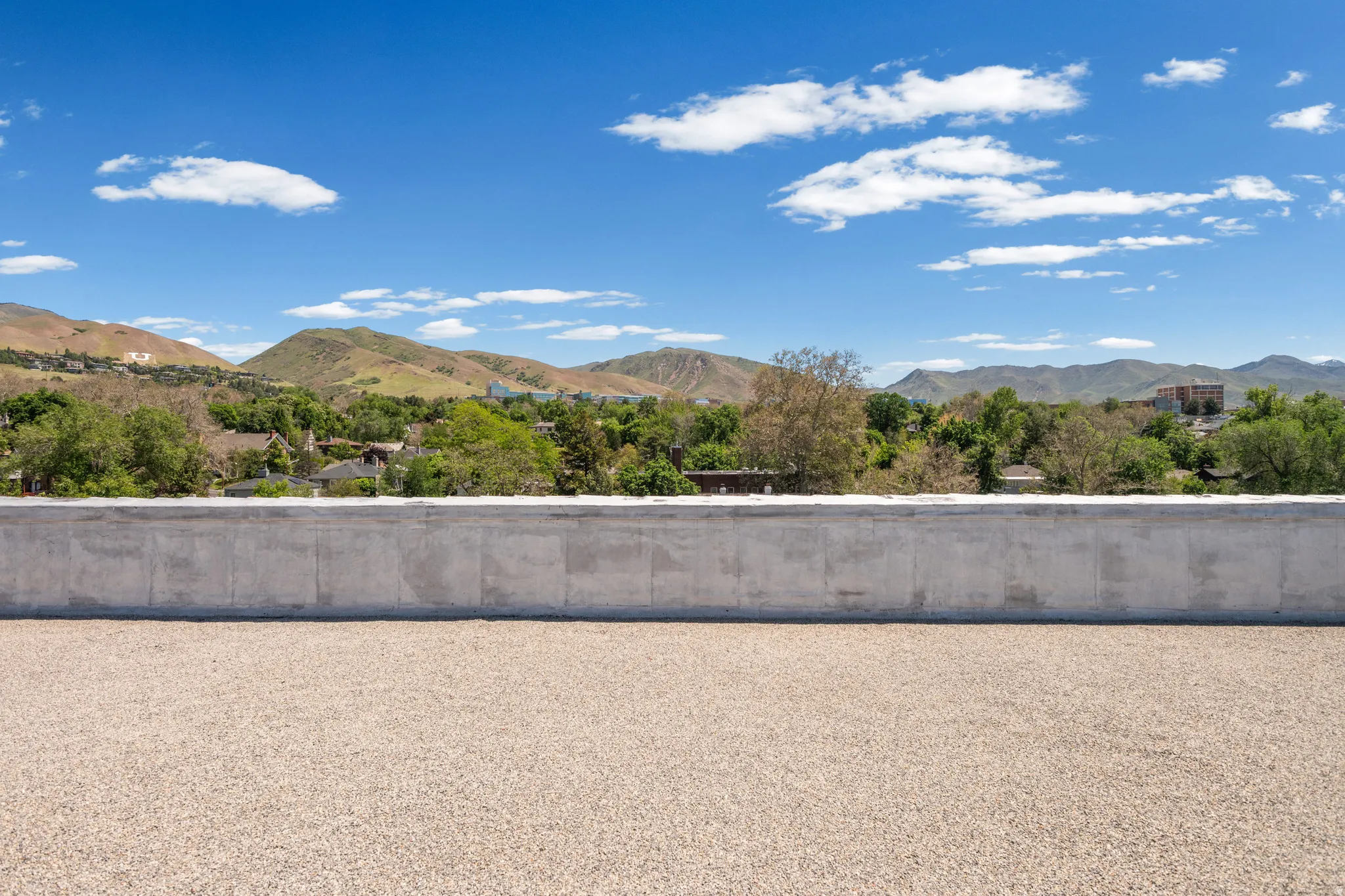 Beautiful mountain view from roof