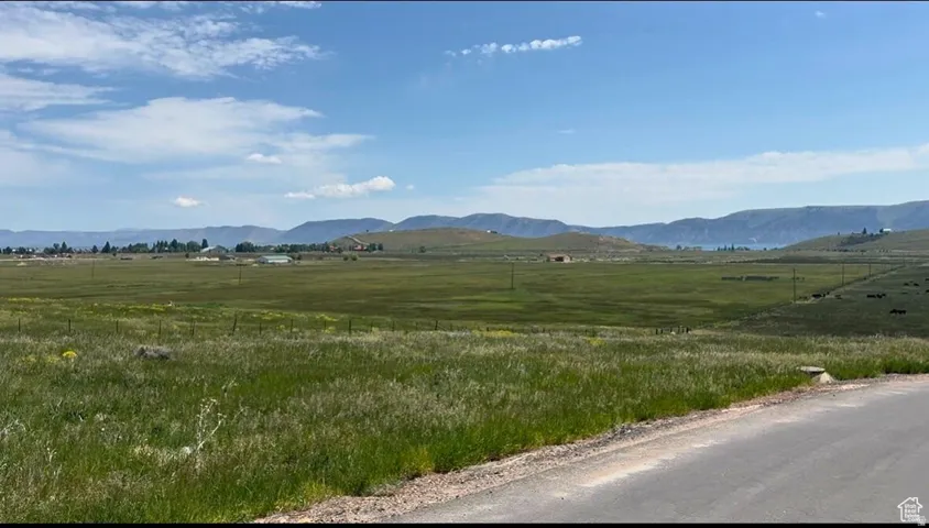 Expansive open fields featuring lush green vegetation and distant mountain ranges