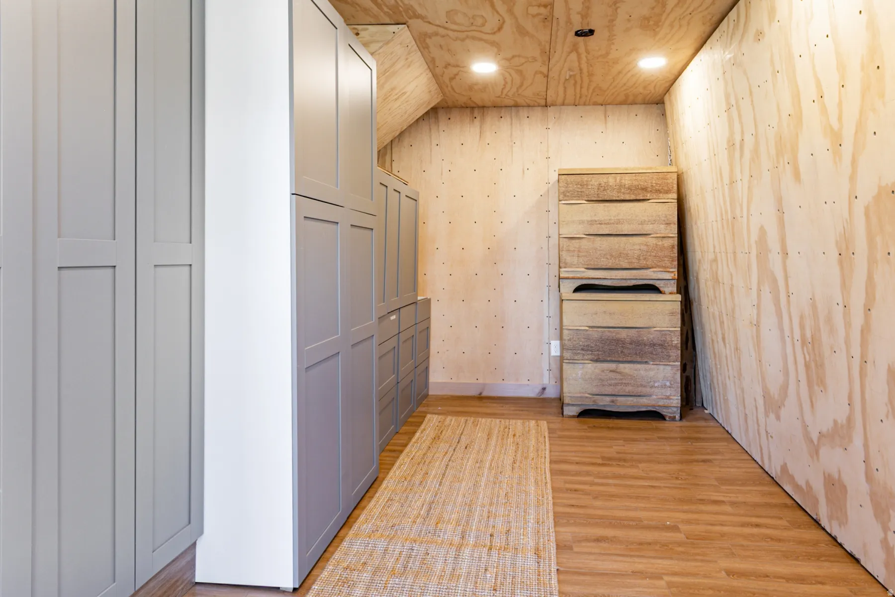 Mud room and rock climbing wall panel