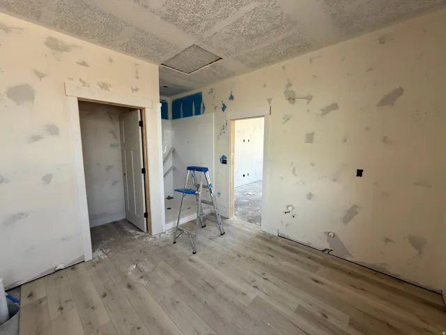 Wood-finish flooring throughout