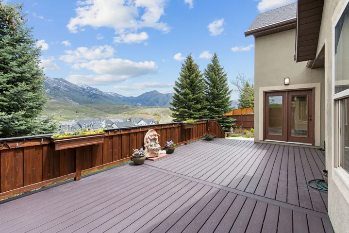 Insane views from this deck right outside the dining space