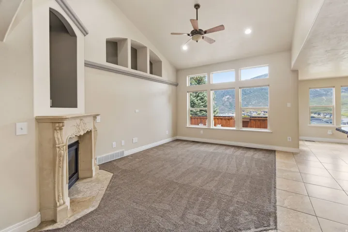 Custom Accents & gas fireplace-& check out those views!