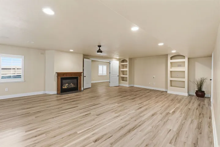 Gas fireplace & set up for theater