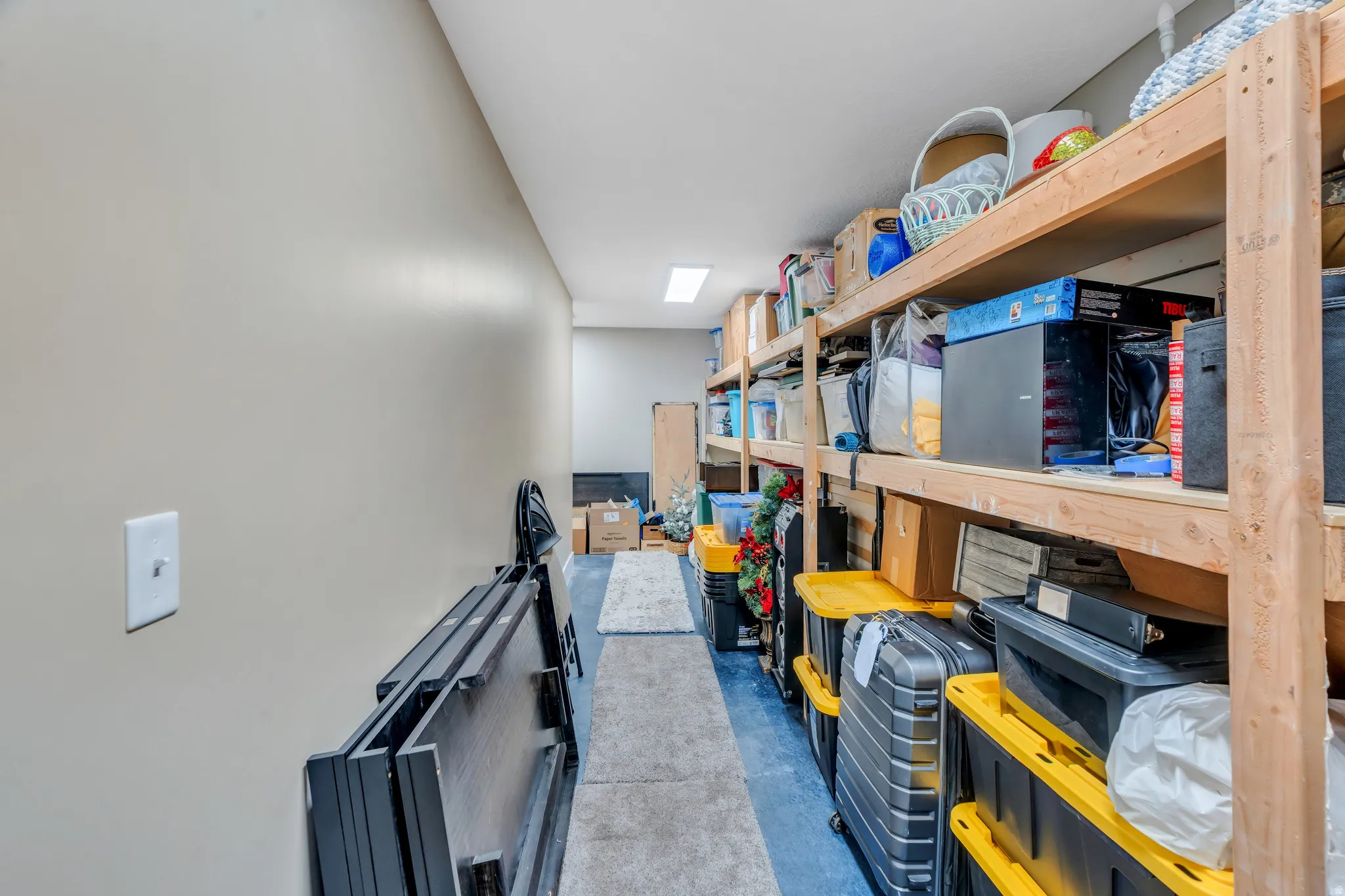 Perfect storage space equipped with ample built in storage shelves