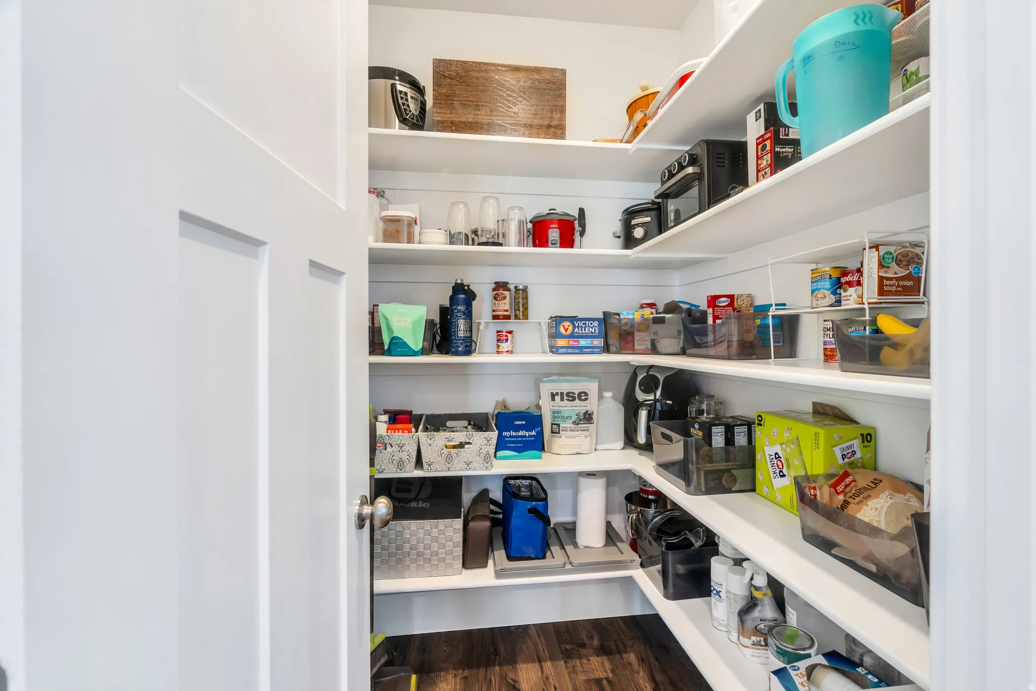 Generous pantry with ample storage space