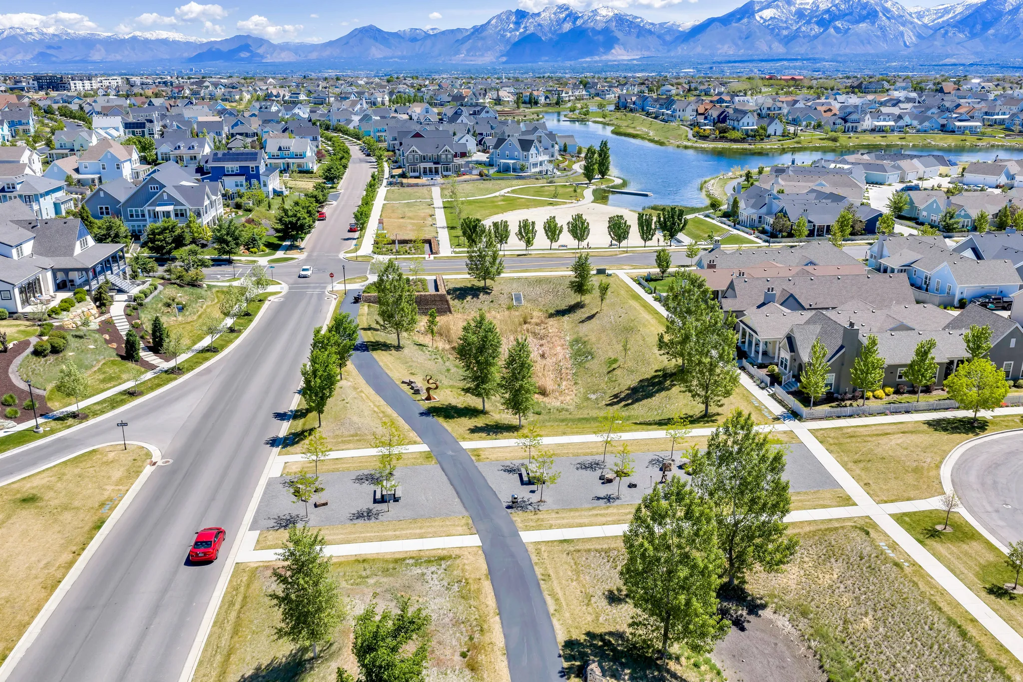 Gorgeous East Oquirrh Lake view, featuring miles of walking and biking trails