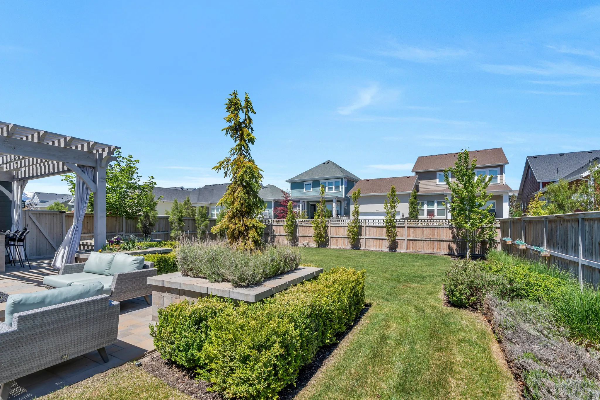 View of the backyard from the private entrance