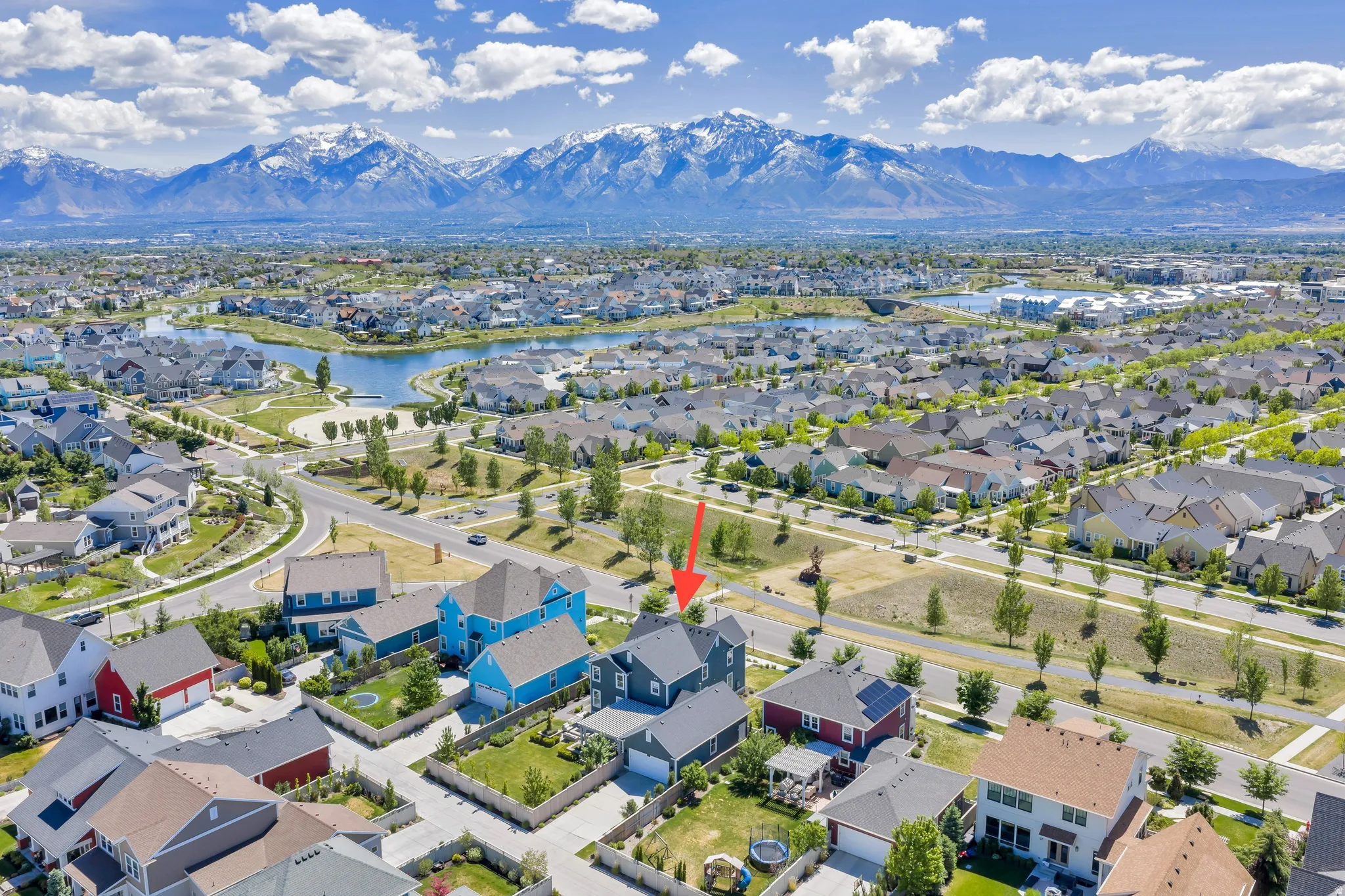 Showcasing proximity to The Oquirrh Lake and trails