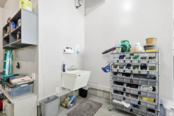 Garage with Utility Sink