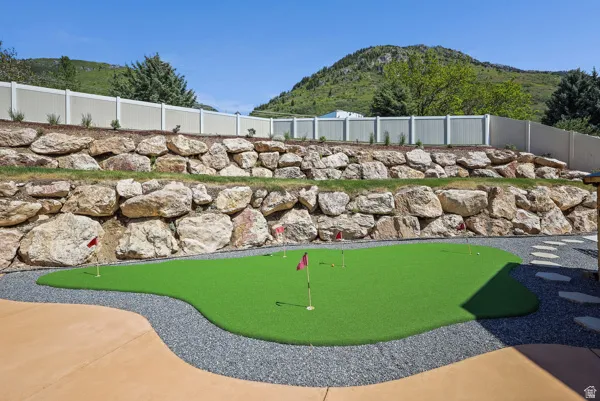 Private Putting Green! Also notice the Privacy & Mountains
