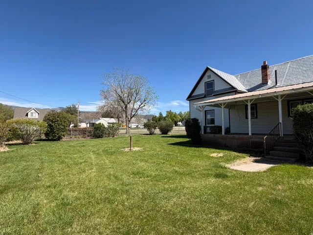 Mature fenced yard