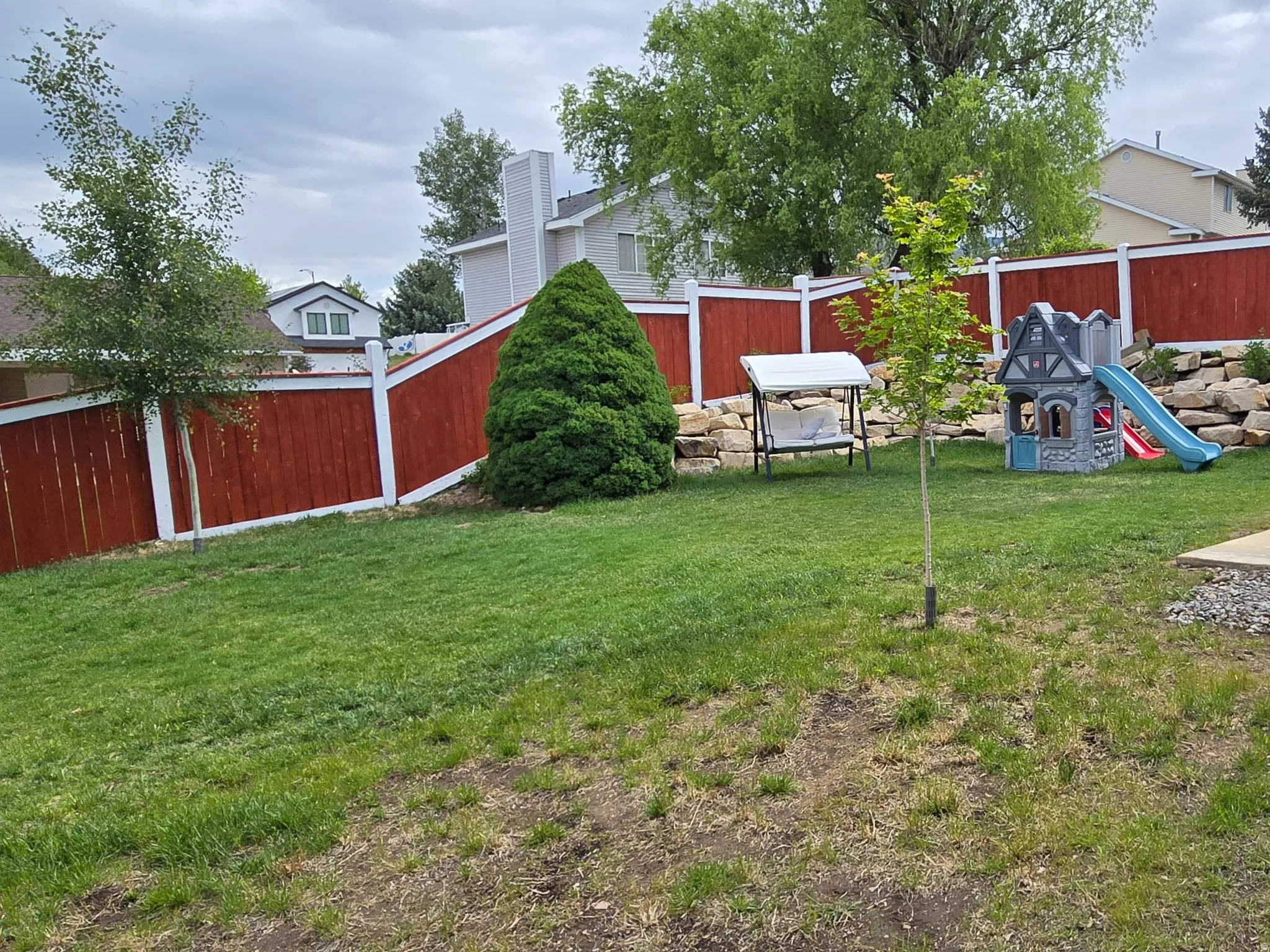 Spacious backyard