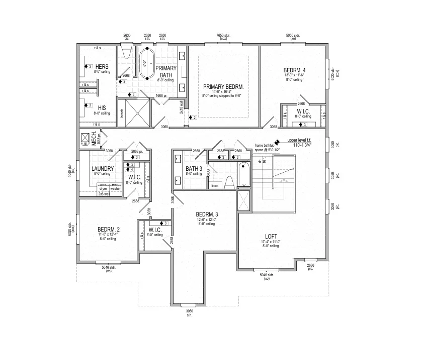 Second Story Floor Plan