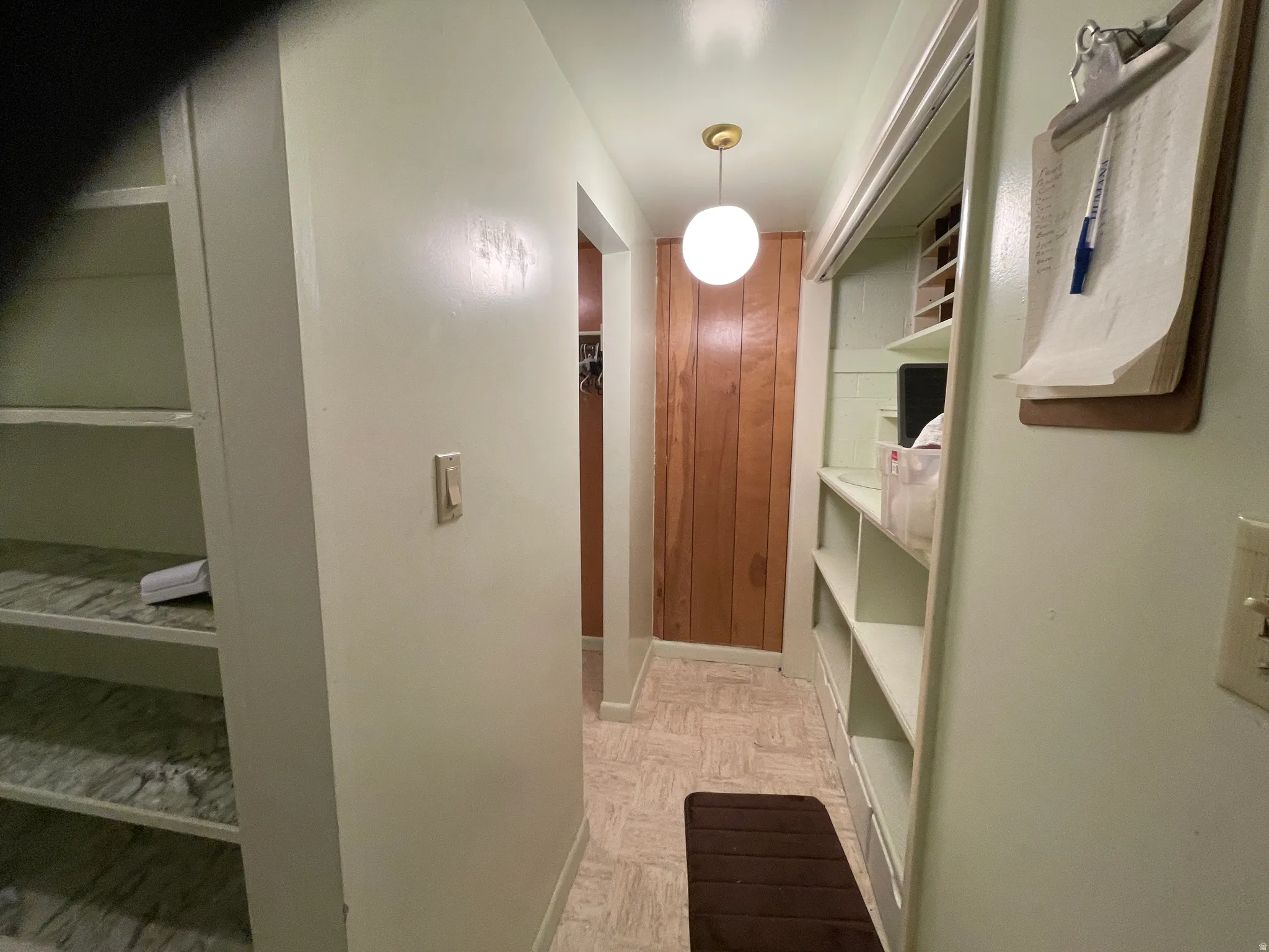 additional pantry view of built-in shelving.