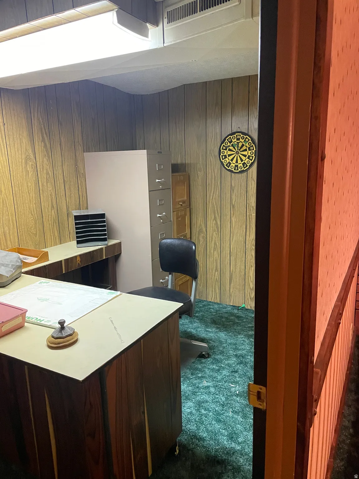 This room was used as an office and loading room in the Man Cave