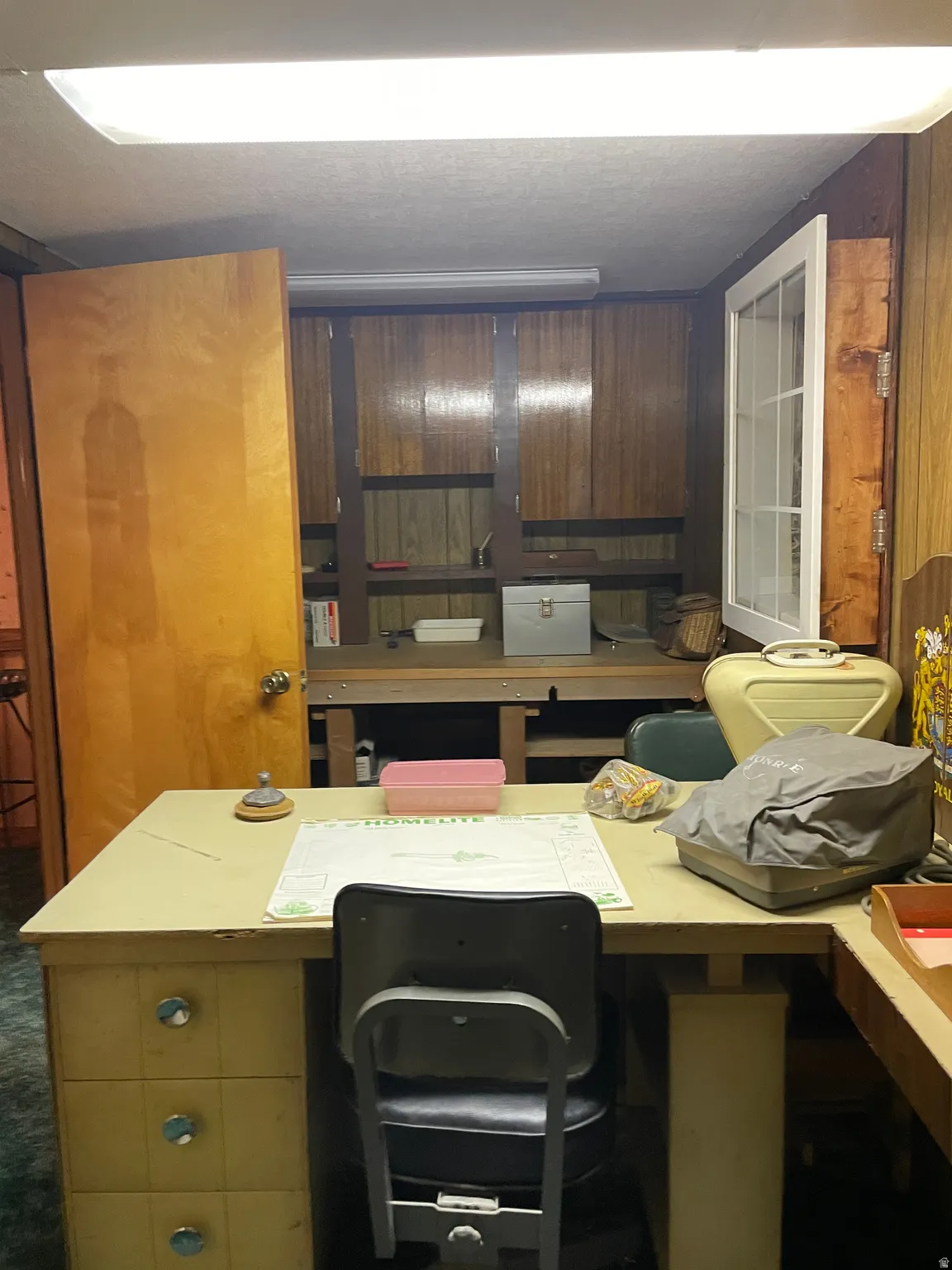 View of Work table in the Man Cave