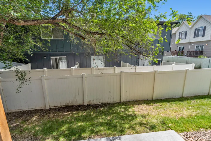 Fully fenced backyard
