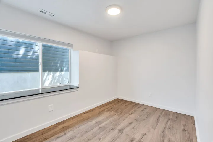 Large windows in the basement provide lots of light