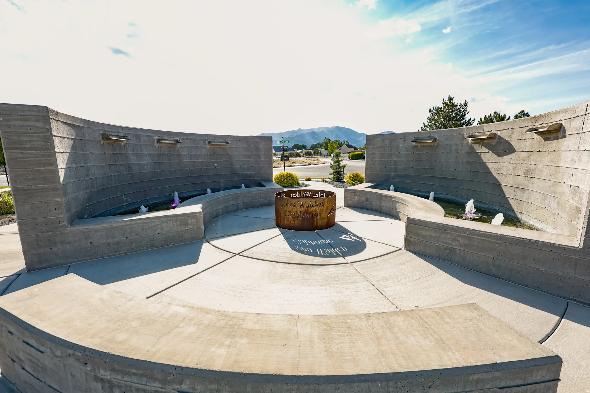 This beautiful Firepit with seating is perfect for gatherings.