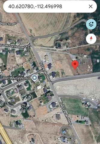 Satellite Map with Coordinates. Displaying the geographic location of the property and surrounding area