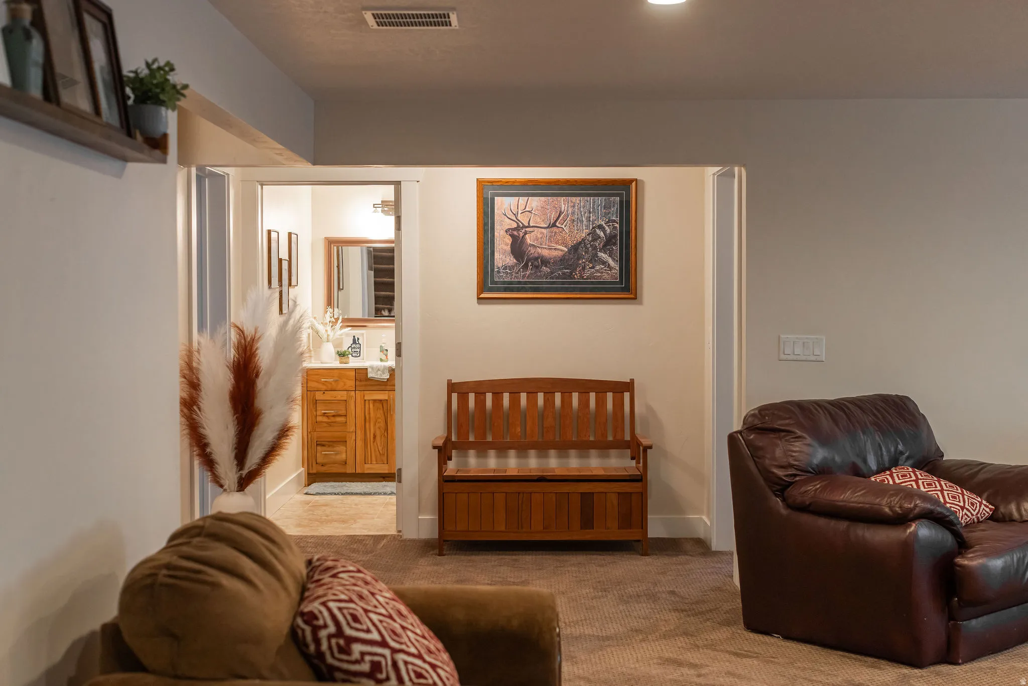 Interior space featuring recessed lighting and neutral wall tones