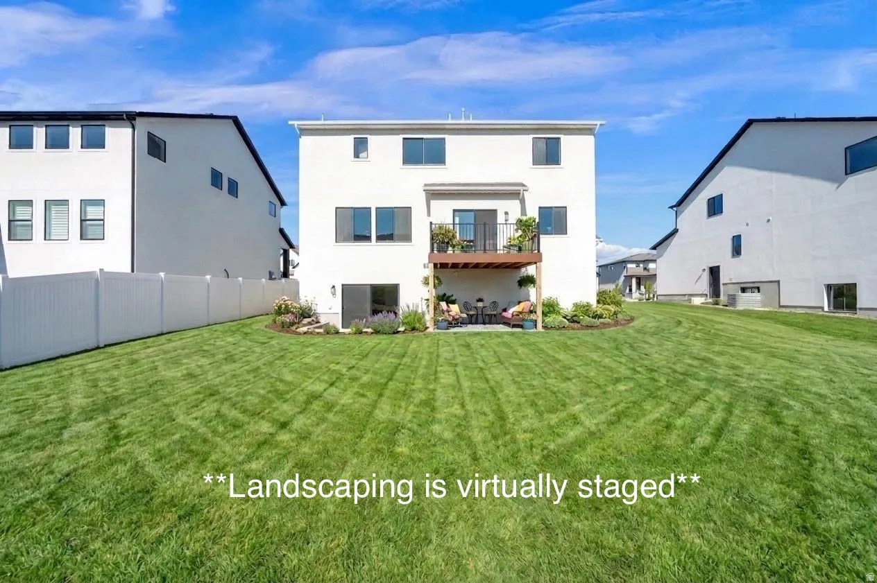 Virtually Staged Landscaping/Rear Elevation