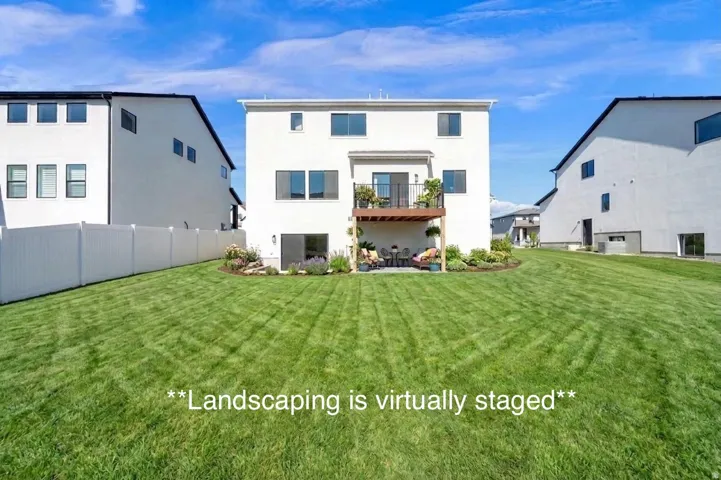 Virtually Staged Landscaping/Rear Elevation