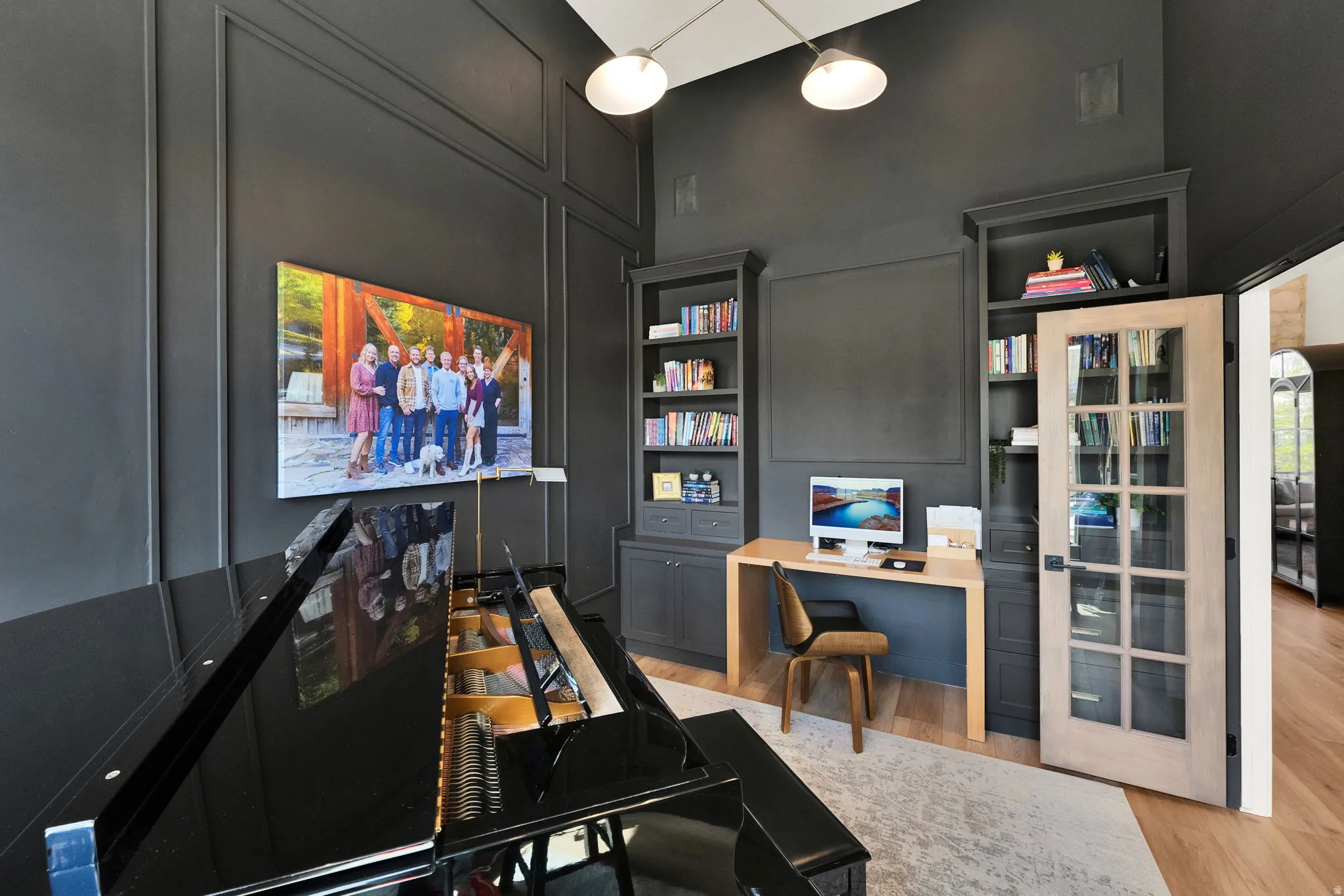Accent wall with panel molding detail