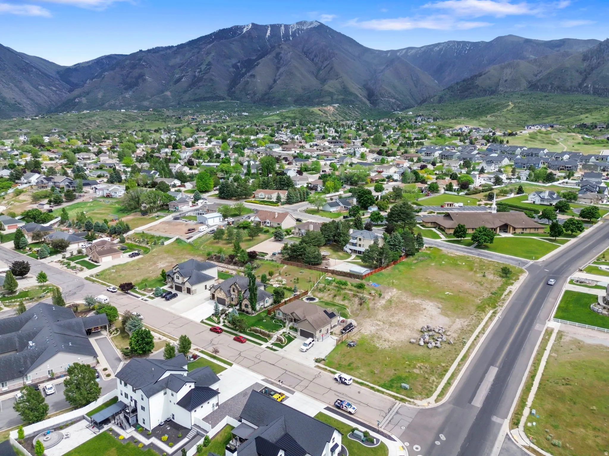 Generous lot featuring street frontage, expansive undeveloped land, and mountain scenery