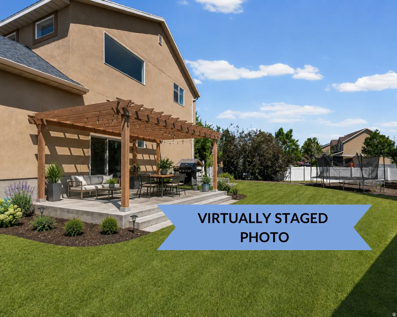 Virtually staged photo