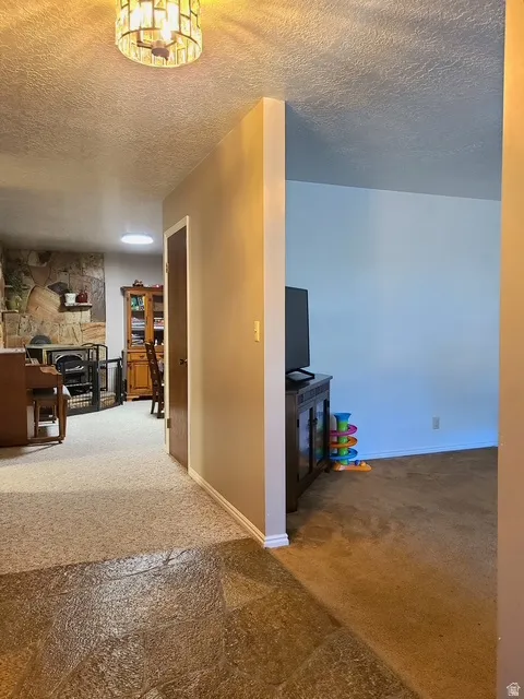 Textured flooring at entry